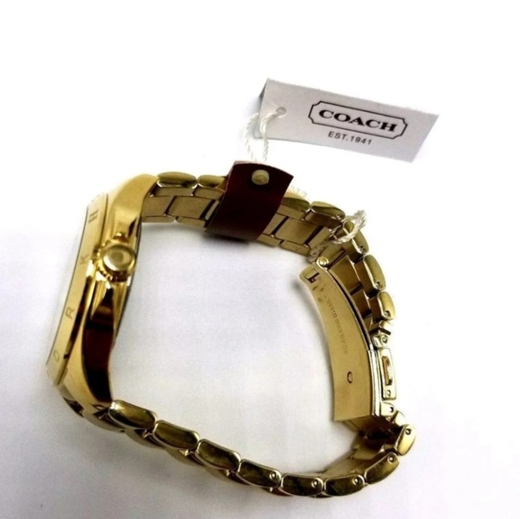 Coach Gold Tone Blue Face Ladies Watch $278 - Picture 3 of 4